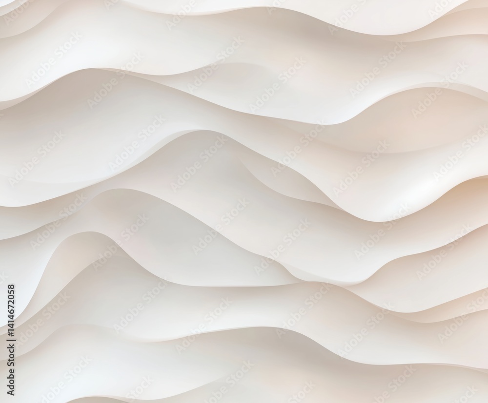 Aufkleber abstract white background with waves. three-dimensional illustration. layers and geometric shapes on