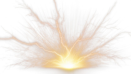 heat lightening on transparent background