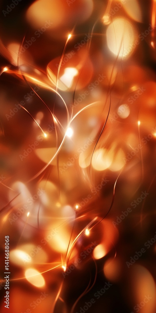 Poster abstract orange bokeh background warmth and creativity symbolized in blurred gradient