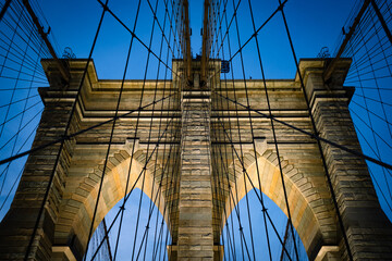Brooklyn bridge in the evening