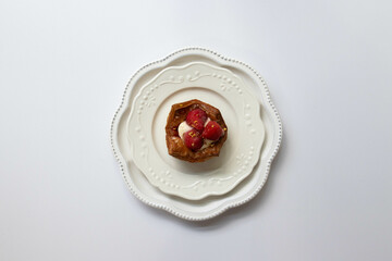 Dessert Concept , Danish Strawberry Pastry