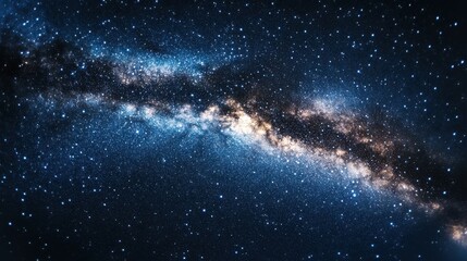 Fototapeta premium Stunning view of spiral galaxy filled with stars in space