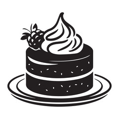 Dessert Icons Series Vector Black silhouettes. with white background
