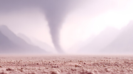 A vast red desert scattered with human skulls, partially buried in the sand, creating an eerie and haunting atmosphere.
