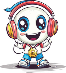 Fototapeta premium funny cartoon android