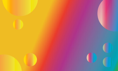 Multicolor circle gradient background