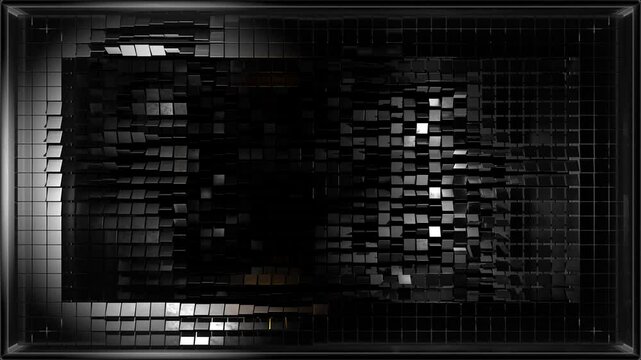 Pixel Cube Room Disintegration
