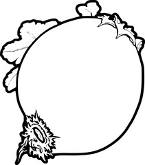 Obraz premium A Detailed Illustration Of A Single Pale Yellow Turnip