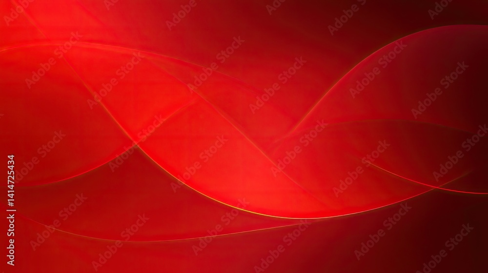 Poster abstract red waves background, elegant curve lines presentation backdrop design