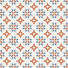 Azulejo tile, seamless pattern, portugues design