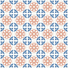 Azulejo tile, seamless pattern, portugues design