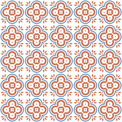 Azulejo tile, seamless pattern, portugues design