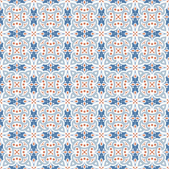 Azulejo tile, seamless pattern, portugues design