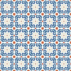 Azulejo tile, seamless pattern, portugues design