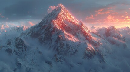 Majestic Mountain Peak at Dawn