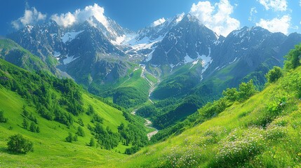 Fototapeta premium Majestic Mountain Valley