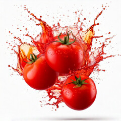 Tomatoes with splash