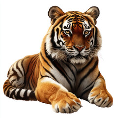 Fototapeta premium tiger isolated on white background