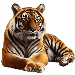 Obraz premium tiger isolated on white background