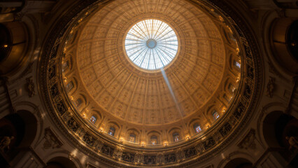 The dome above feels impossibly close, the scattering of light creating an illusion of tangible texture.
