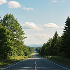 Naklejka premium road in the mountains