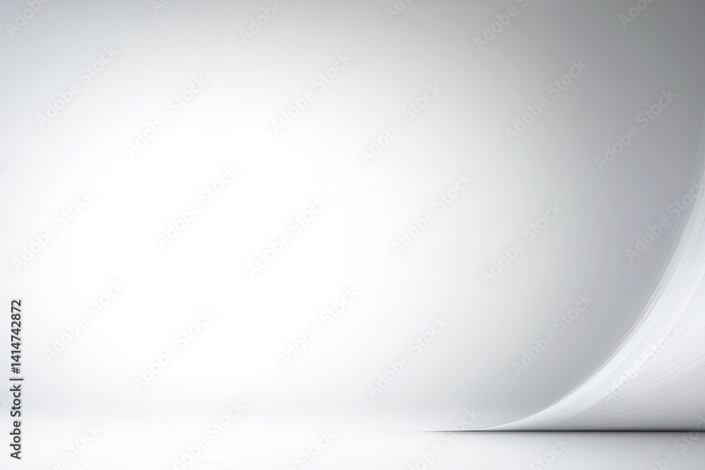 Poster abstract white grey background with gradient light and shadow curved lines
