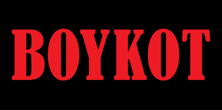 A banner that says "boykot".  In Turkey after the events of March 19, people started boycotting pro-government companies.