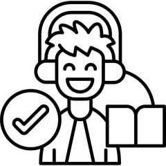 Audio Book Icon Vector Element