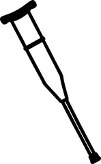 vector illustration of a crutches