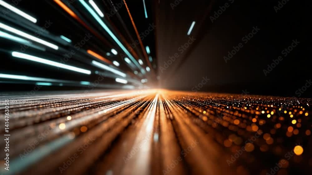 Poster digital data stream: an abstract representation of a data stream, showcasing a dynamic and vibrant d