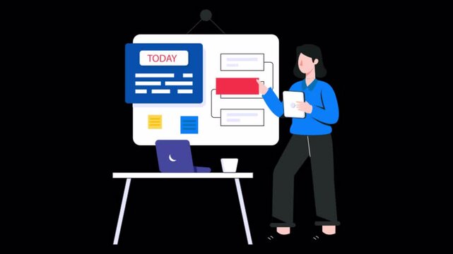 task manager Motion Graphic Rendering with Transparent Alpha Channel and 4K Resolution 