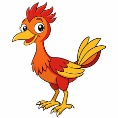 rooster isolated on white