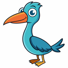 vector illustration of cartoon bird