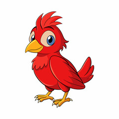 cartoon rooster isolated on white
