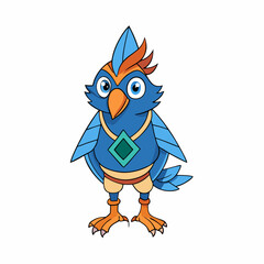 cartoon bird with a bird