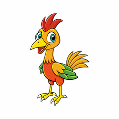 rooster isolated on white background