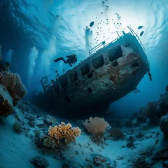 Naadloos Fotobehang Airtex ship wreck © Chris