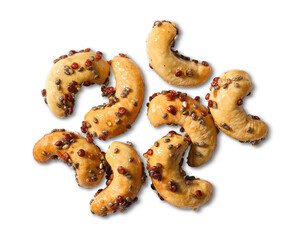 chocolate chip cookies on transparent background 