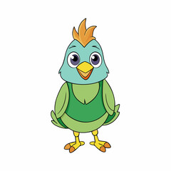 bird, cartoon, animal, illustration, vector, funny, parrot, fun, chicken, character, art, cute, design, egg, twitter, nature, icon, happy, symbol, wing, christmas, blue, web, tweet, beak