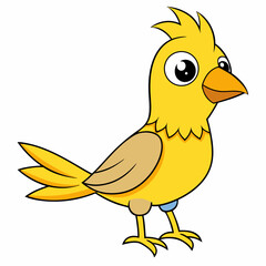 yellow bird with a flower