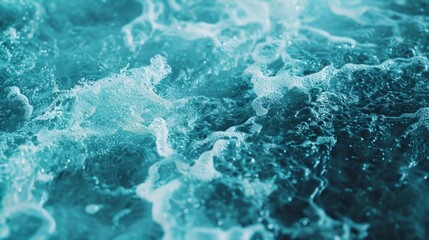 Fototapeta premium Aqua Blue Water Waves Abstract Background Texture, Liquid Surface, Refreshing Backdrop, Sea, Ocean, Swimming Pool, Close Up