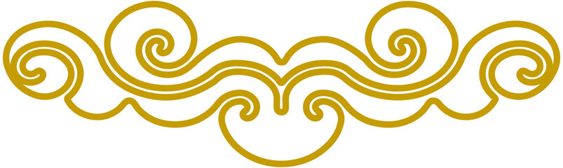 Chinese Auspicious Ruyi Symbol Outline
