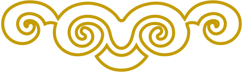 Chinese Auspicious Ruyi Symbol Outline
