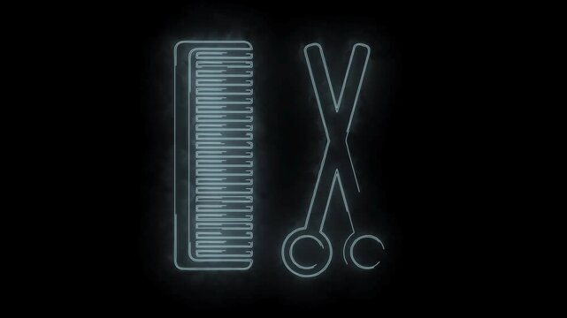 universal web icon neon animation