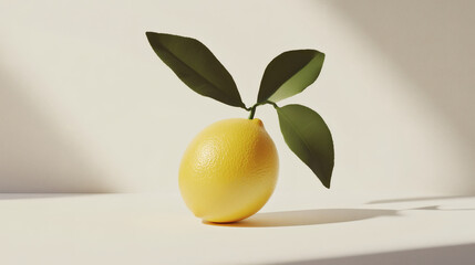 a  lemon isolated on white background
