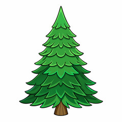 christmas tree vector illustration