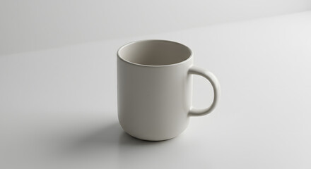 Obraz premium Empty Ceramic Mug on White Background