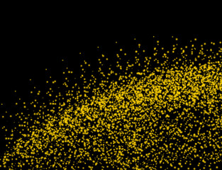 abstract black color background with sprinkle gold glitter 