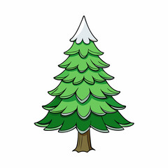 christmas tree vector illustration