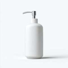 Matte White Ceramic Soap Dispenser with Chrome Pump
